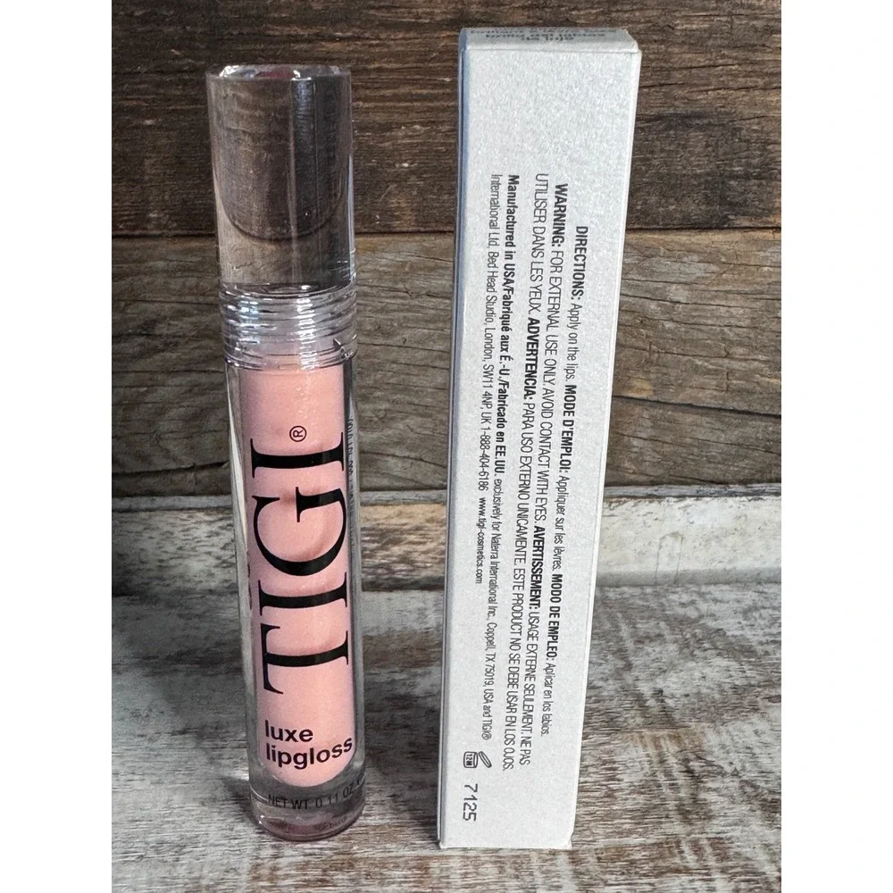 TIGI Luxe Lipgloss | Superficial | Full Size NIB | Shimmer Pink | MSRP $15